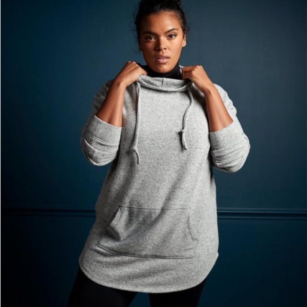 18. Torrid Grey Cowl Neck Hoodie